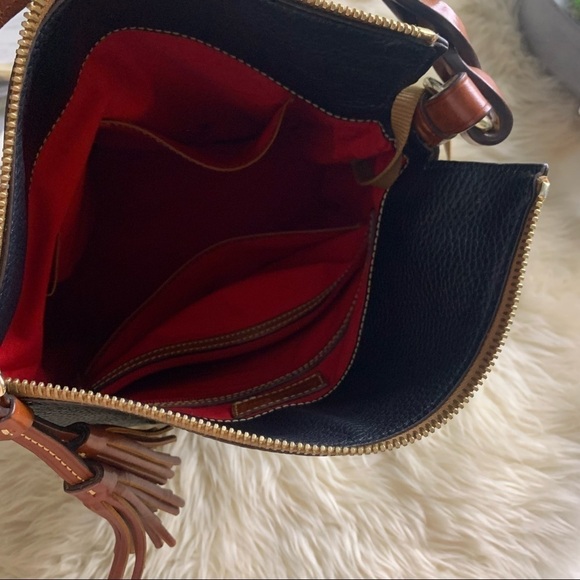 Dooney & Bourke pebble Leather Black Braided Tassel Designer Purse handbook - Picture 7 of 10